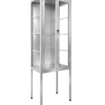 Armário Vitrine 2 Portas Inox