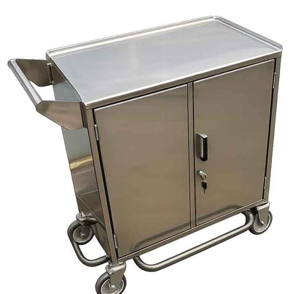 Carro Transporte de Materiais | Fechado em Aço Inox com Chave