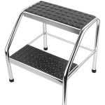 Escada Auxiliar | 2 Degraus em Aço Inox (Antiderrapante)