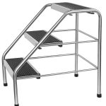 Escada Auxiliar | 3 Degraus em Aço Inox (Antiderrapante)