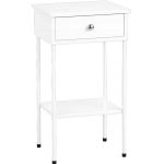 Mesa de Cabeceira | Aberta com Gaveta (Aço Pintado)