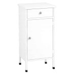 Mesa de Cabeceira | Fechada, 1 Porta e 1 Gaveta (Aço Pintado)