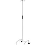 Suporte de Soro | Base em H, Rodízios e Altura Regulável